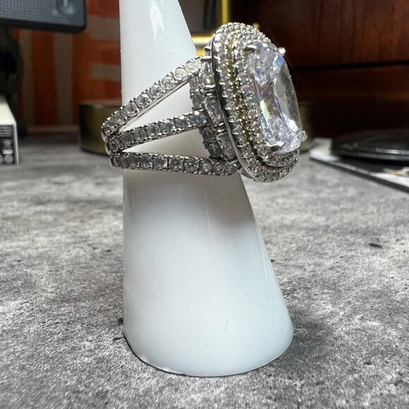 Large statement ring, .925 sterling silver ring, size 5 - Picture 11 of 12